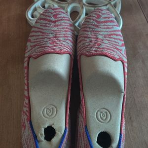 Rothy's Red Zebra Loafers, size 7.5